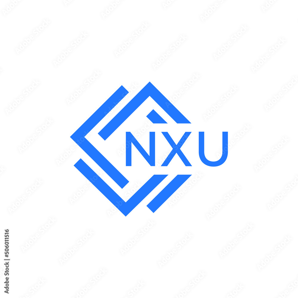 Obraz premium NXU technology letter logo design on white background. NXU creative initials technology letter logo concept. NXU technology letter design. 