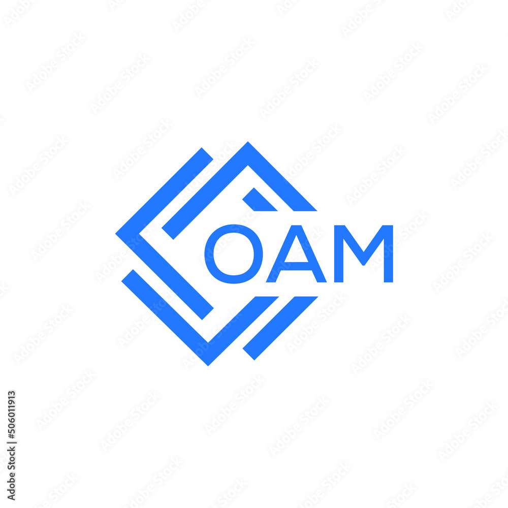 OAM technology letter logo design on white background. OAM creative ...