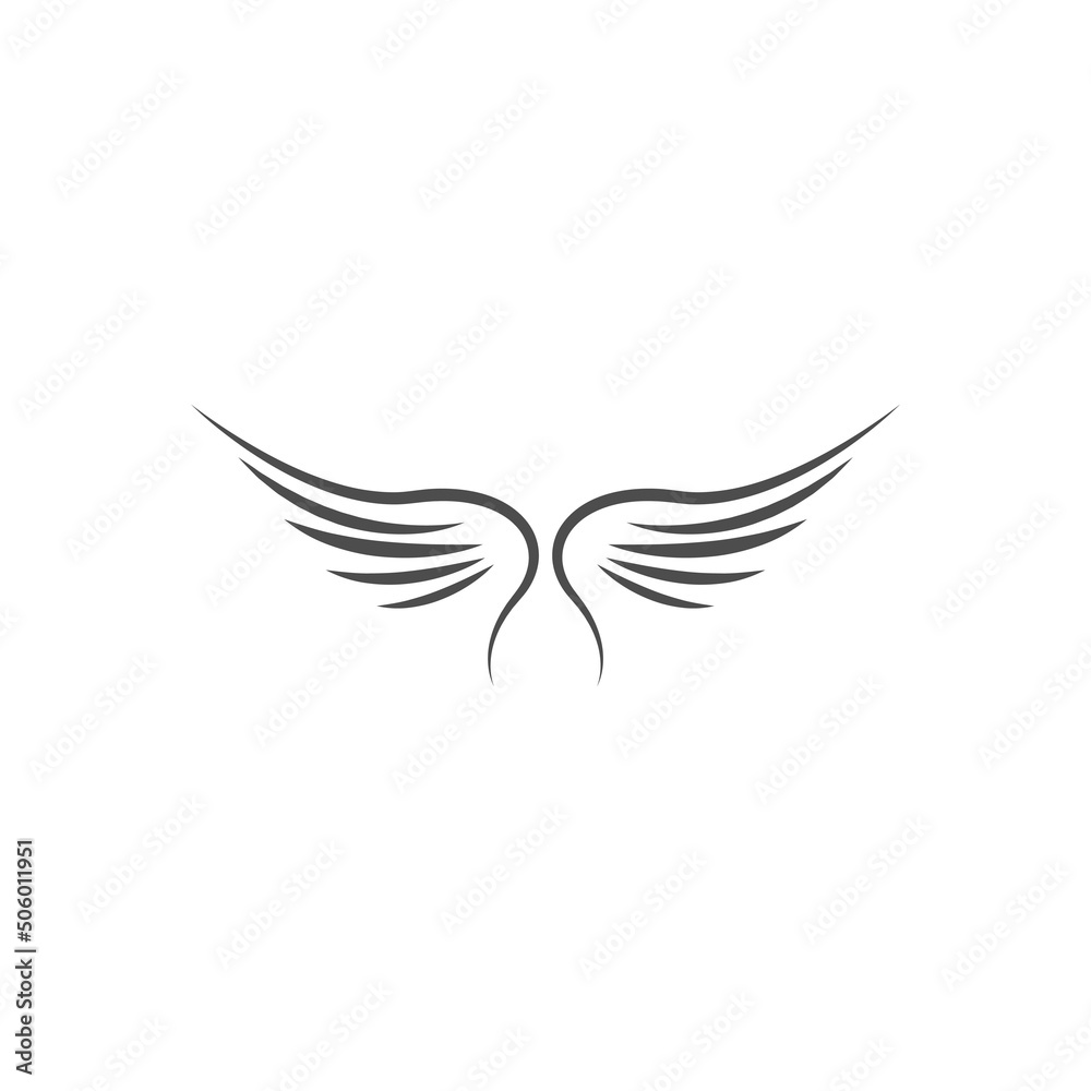 Obraz premium Wings logo icon illustration