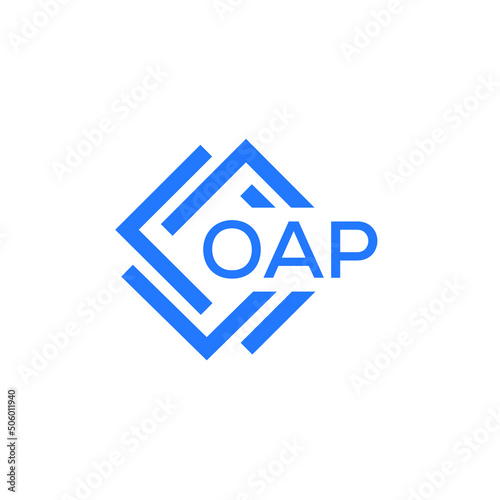 OAP technology letter logo design on white  background. OAP creative initials technology letter logo concept. OAP technology letter design.
 photo