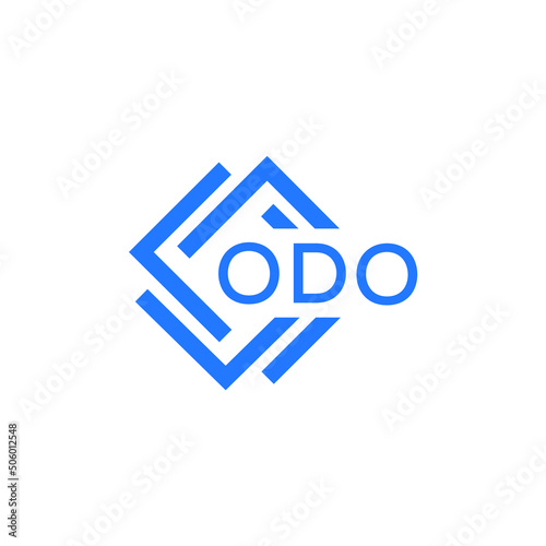 ODO technology letter logo design on white  background. ODO creative initials technology letter logo concept. ODO technology letter design.
 photo