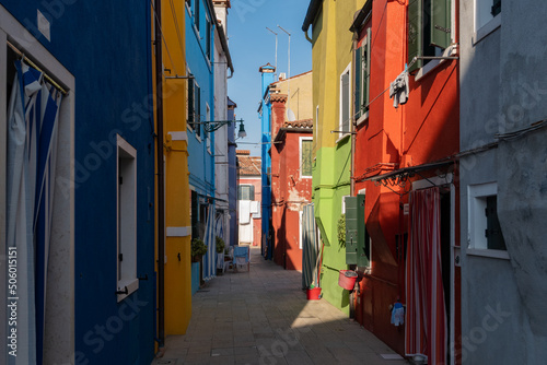 colorful architecture in Burano island.
