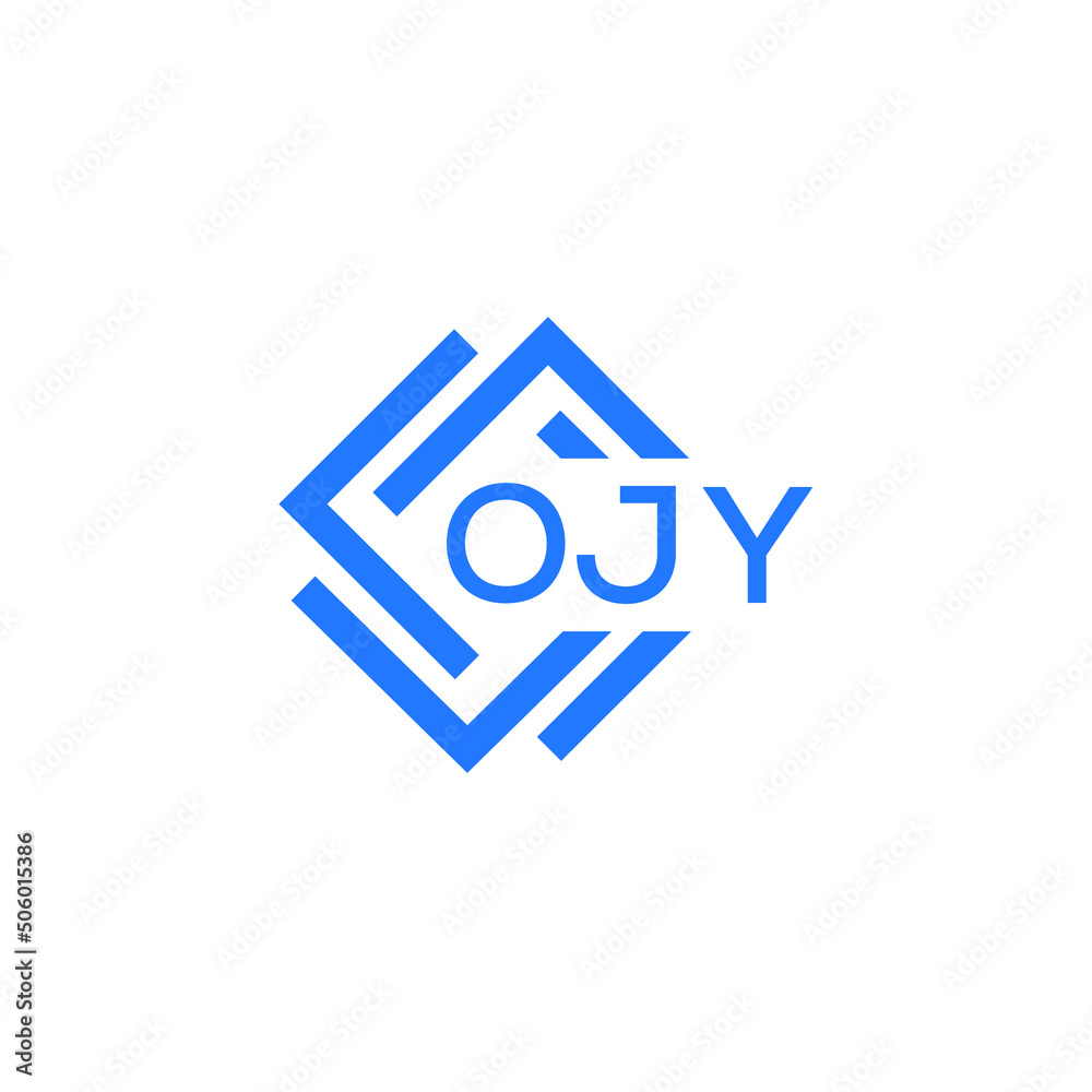 Obraz premium OJY technology letter logo design on white background. OJY creative initials technology letter logo concept. OJY technology letter design. 