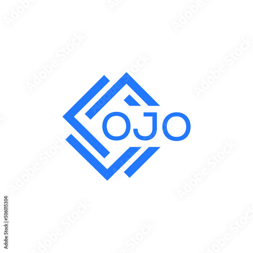 OJO technology letter logo design on white  background. OJO creative initials technology letter logo concept. OJO technology letter design.
 photo