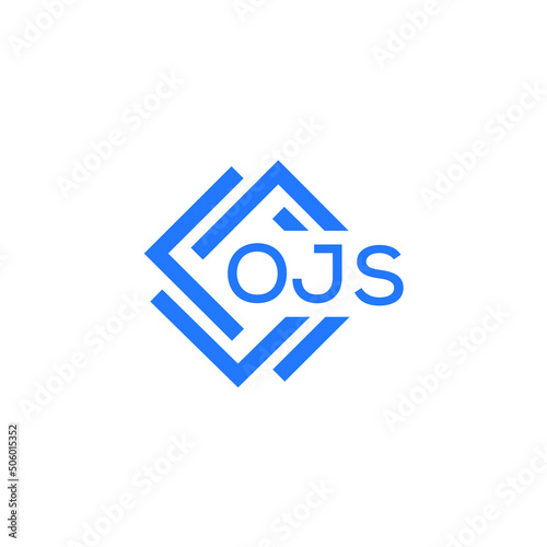 OJS technology letter logo design on white background. OJS creative initials technology letter logo concept. OJS technology letter design. 