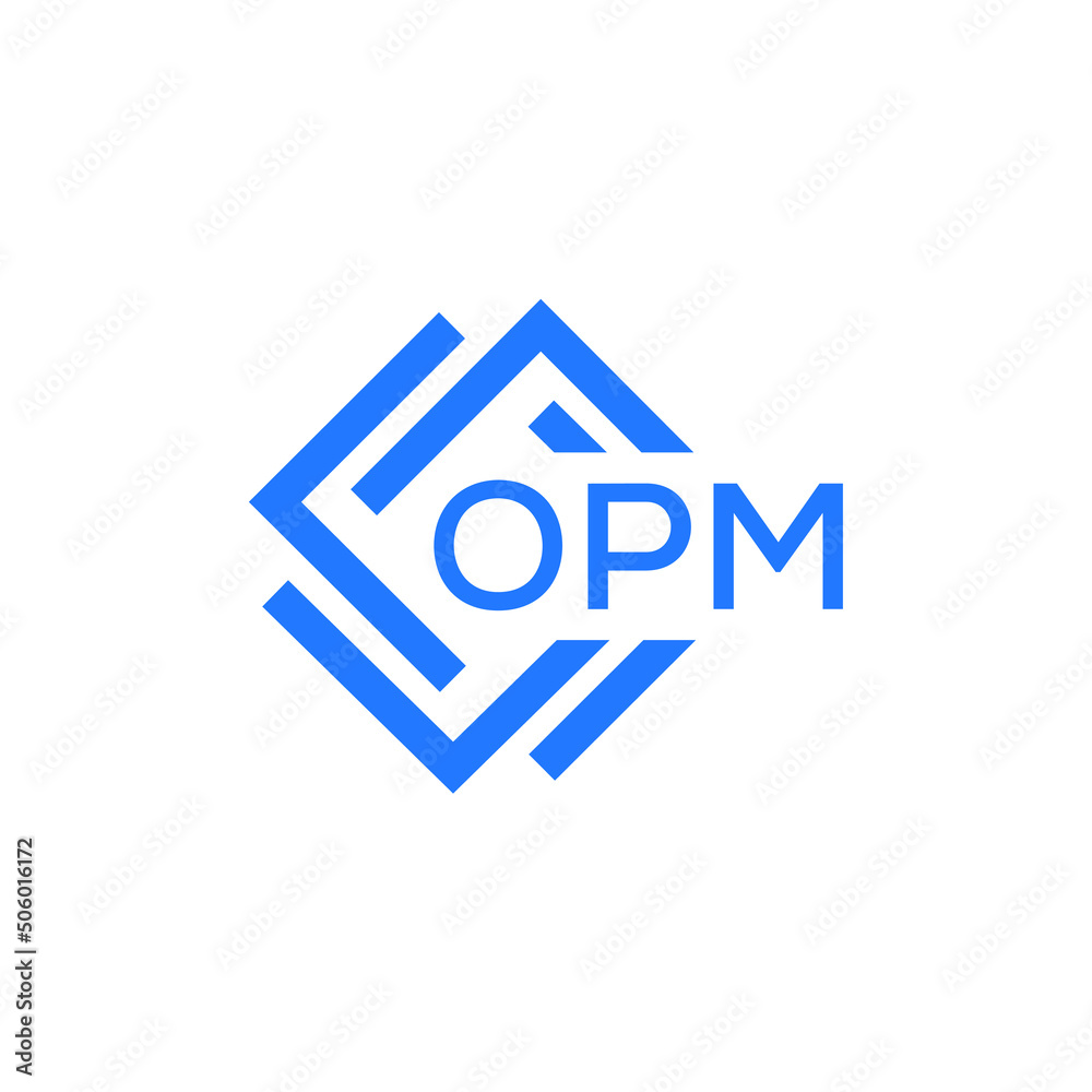 Obraz premium OPM technology letter logo design on white background. OPM creative initials technology letter logo concept. OPM technology letter design. 