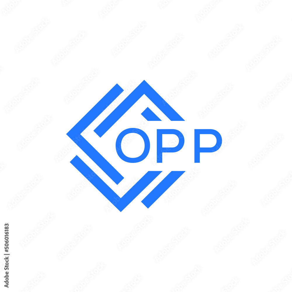 Fototapeta premium OPP technology letter logo design on white background. OPP creative initials technology letter logo concept. OPP technology letter design. 