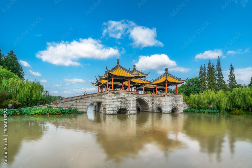 Slender West Lake Chinese Garden in Yangzhou, China