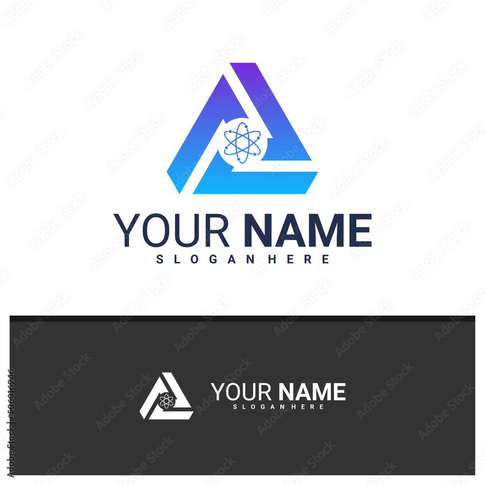 Letter A triangle logo design vector, Creative Triangle logo concepts template illustration. Letter A triangle logo design vector, Creative Triangle logo concepts template illustration.
