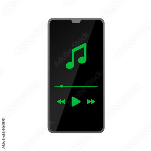 Mobile phone music vector illustration