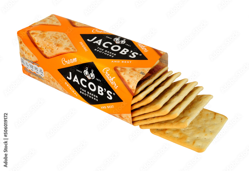 Jacobs savoury cream crackers for cheese in a 300g pack Stock Photo