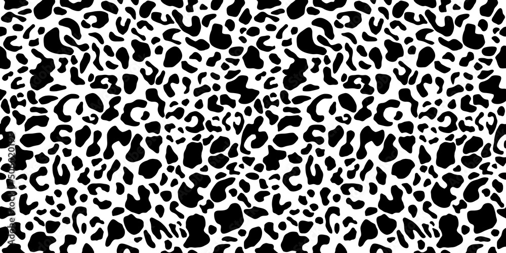 Abstract animal skin of leopard, seamless pattern. Jaguar, cheetah fur print. Black and white vector background. Abstract animal skin of leopard, seamless pattern. Jaguar, cheetah fur print. Black and white vector background.