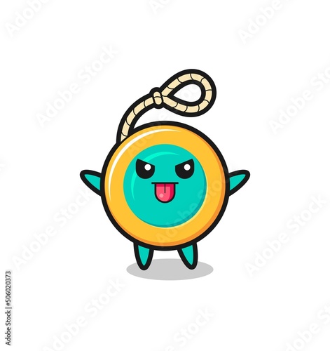 naughty yoyo character in mocking pose