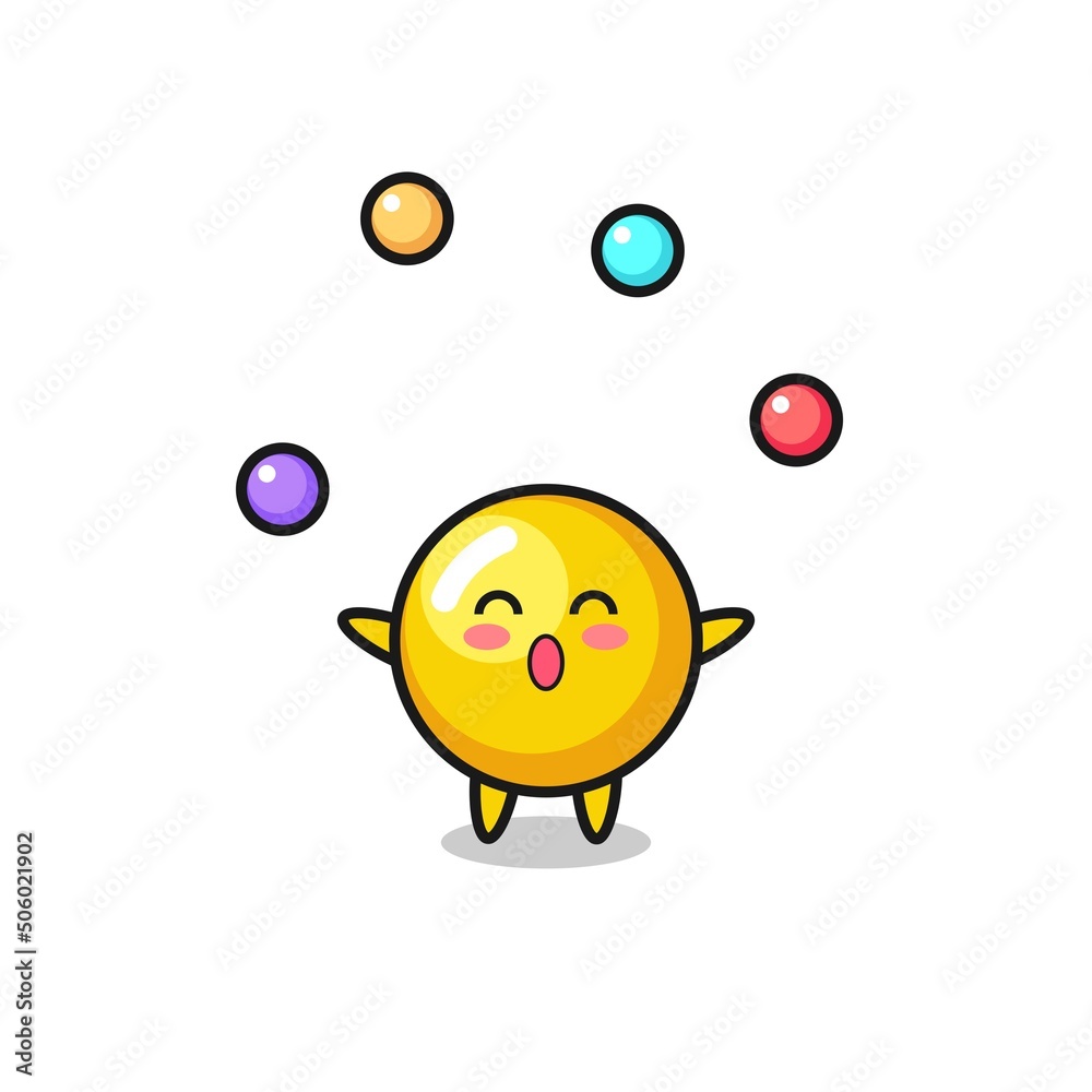 the egg yolk circus cartoon juggling a ball the egg yolk circus cartoon juggling a ball