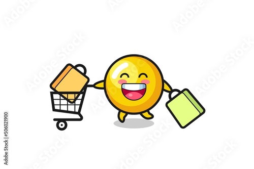 black Friday illustration with cute egg yolk mascot