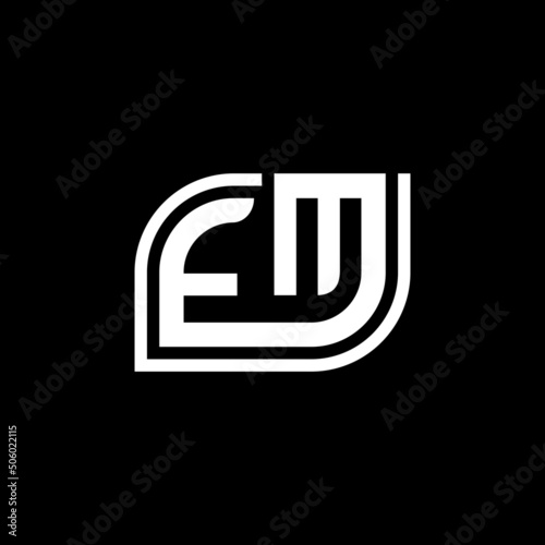 Letter FM logo design template. vector illustration