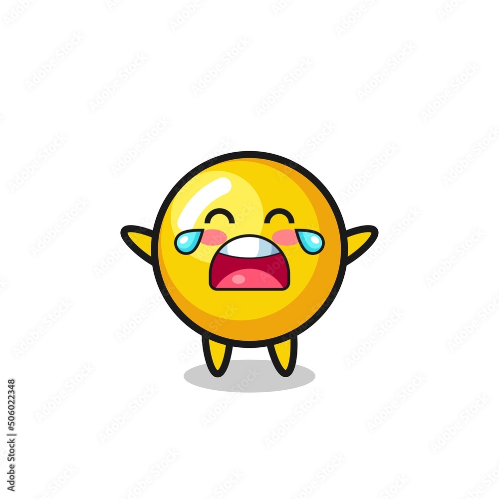 the illustration of crying egg yolk cute baby the illustration of crying egg yolk cute baby