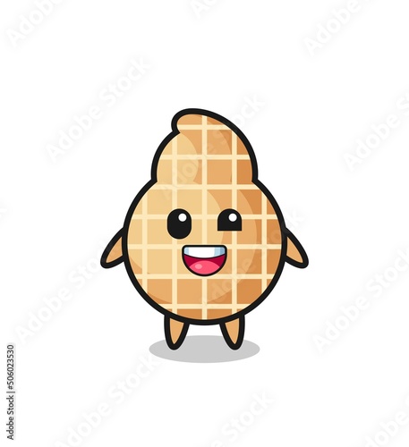 illustration of an peanut character with awkward poses