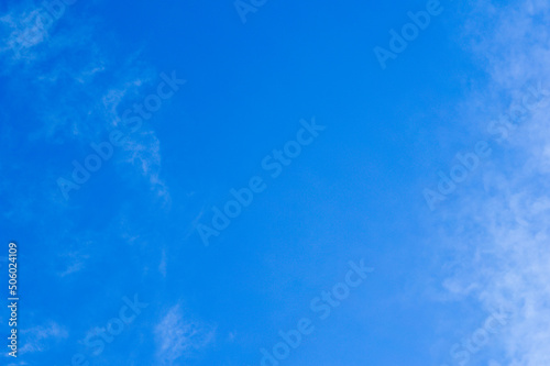 blue sky and white clouds conceptual summer photo