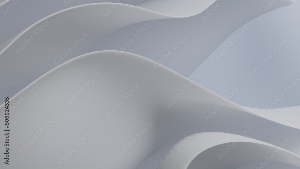 White Undulating Surfaces. Elegant Abstract 3D Background. 3D Render. White Undulating Surfaces. Elegant Abstract 3D Background. 3D Render.