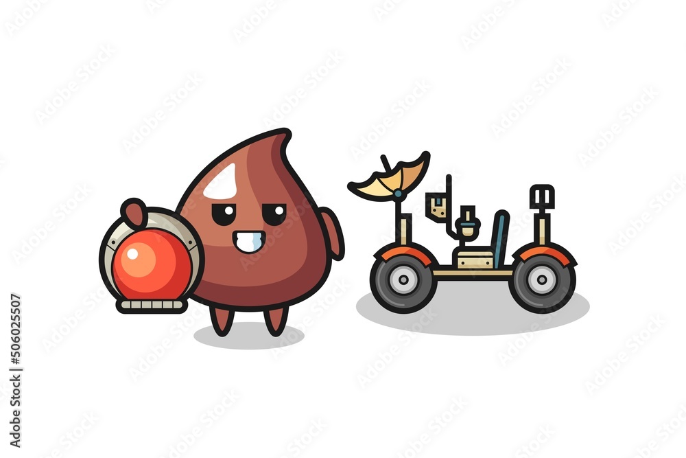the cute choco chip as astronaut with a lunar rover the cute choco chip as astronaut with a lunar rover