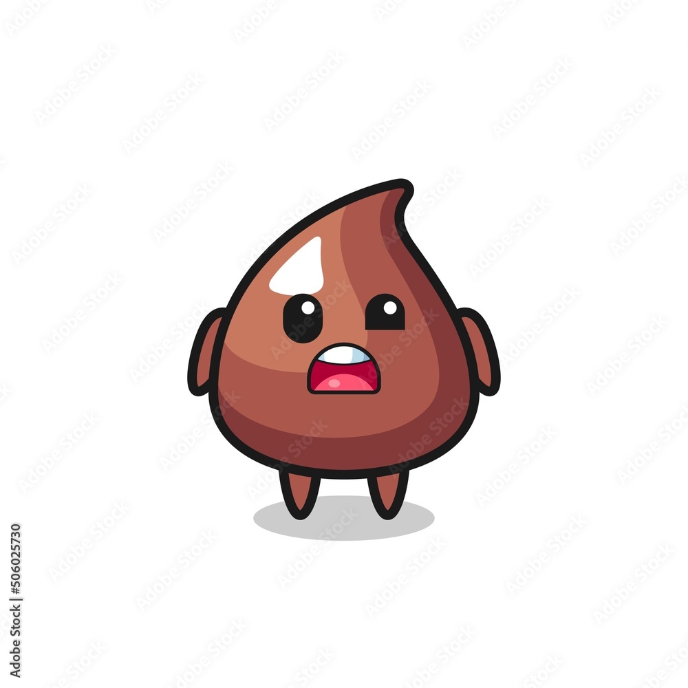 the shocked face of the cute choco chip mascot the shocked face of the cute choco chip mascot