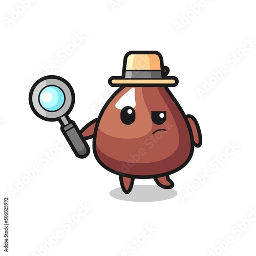 choco chip detective character is analyzing a case