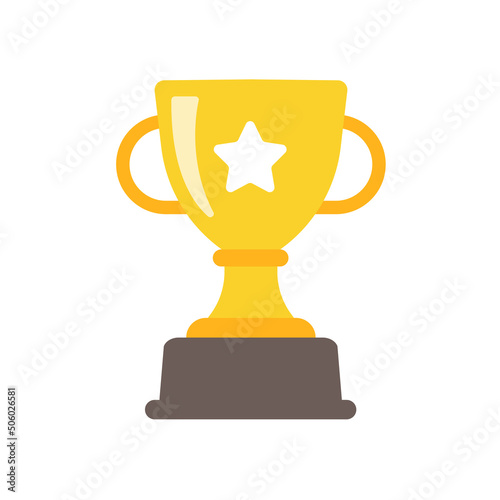 golden trophy For the winners of the sport achievement award concept