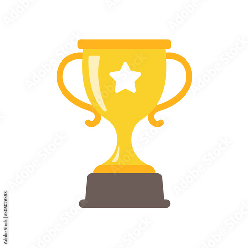golden trophy For the winners of the sport achievement award concept