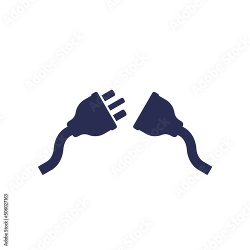 electric plug disconnected from a socket icon