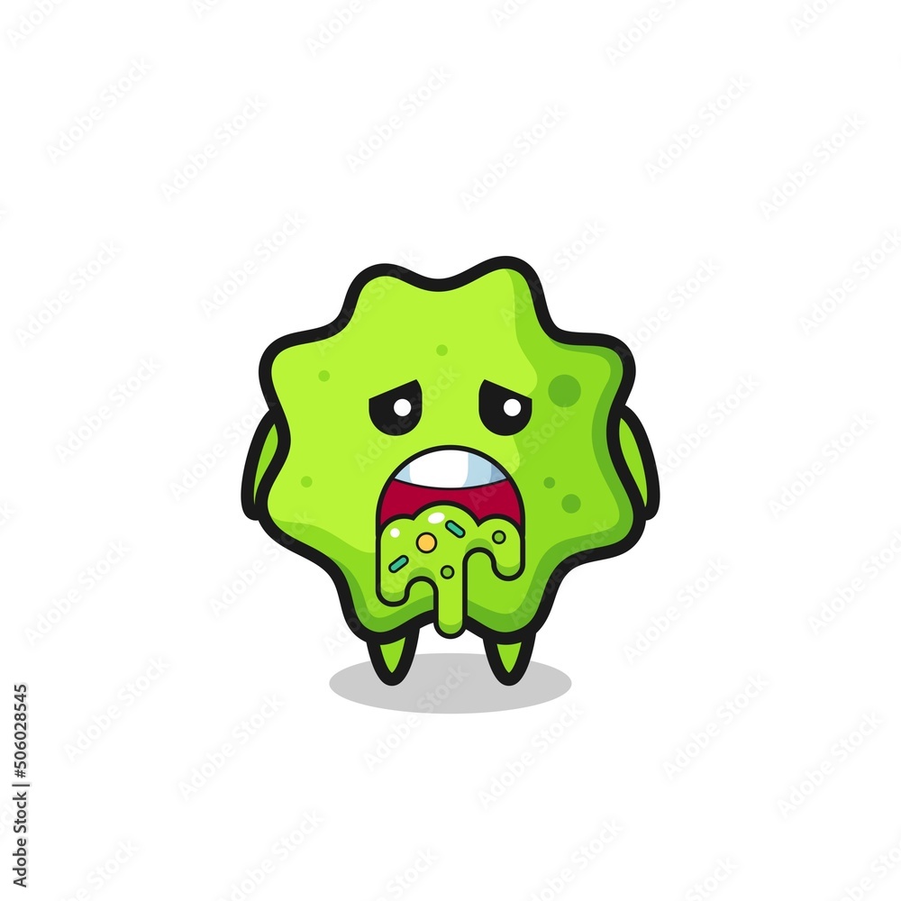 the cute splat character with puke the cute splat character with puke