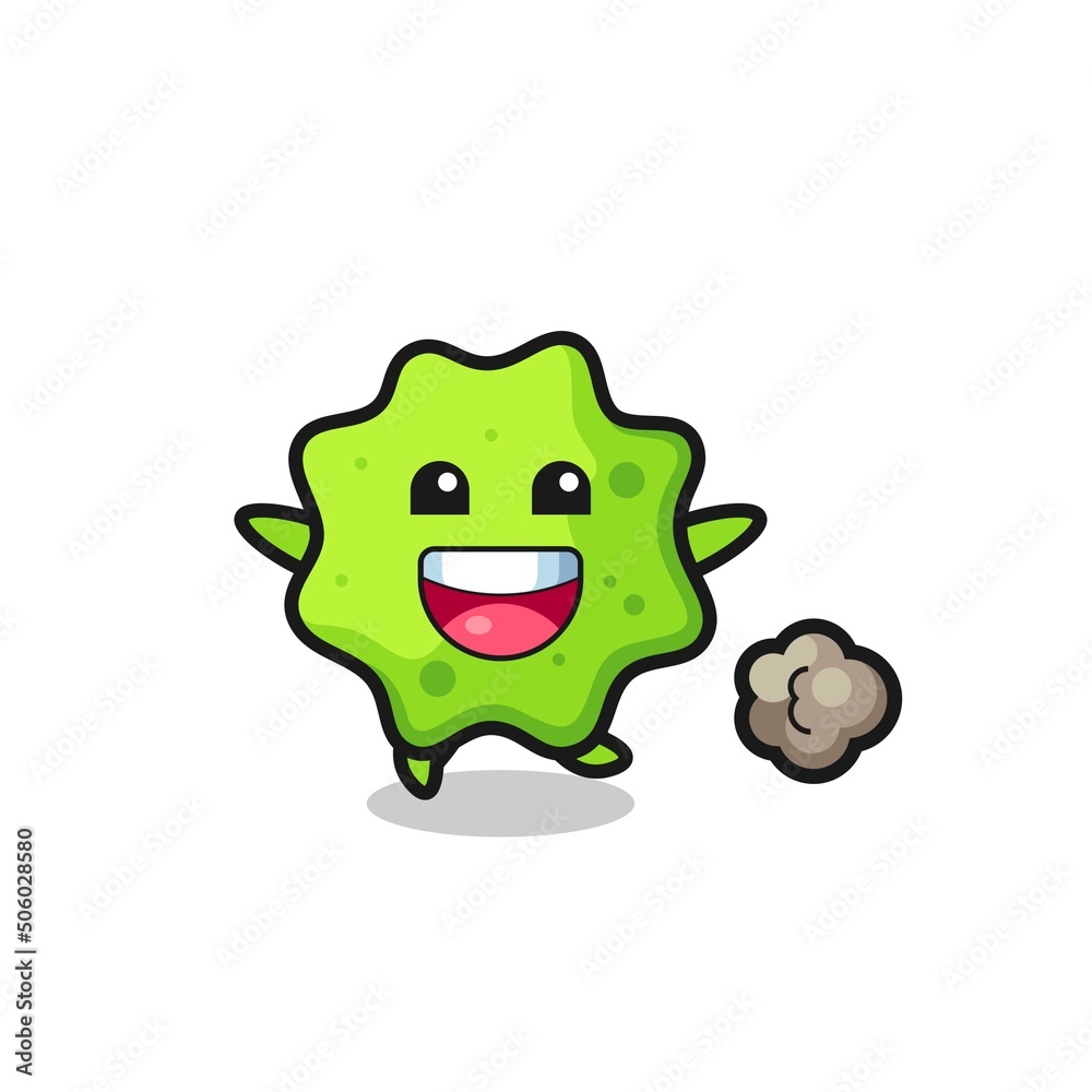 Fototapeta premium the happy splat cartoon with running pose