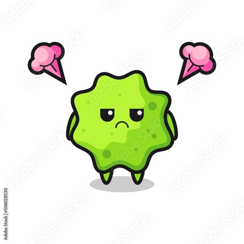 annoyed expression of the cute splat cartoon character