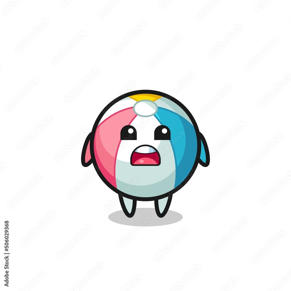 beach ball illustration with apologizing expression, saying I am sorry beach ball illustration with apologizing expression, saying I am sorry