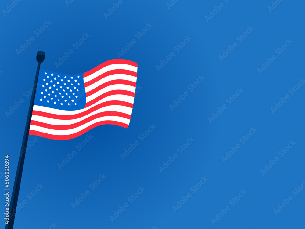 Obraz premium American flag waving beautifully