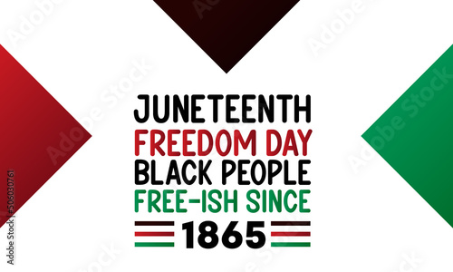Juneteenth Freedom Day poster design, celebrate freedom, emancipation day on 19 June, African-American history and heritage.

