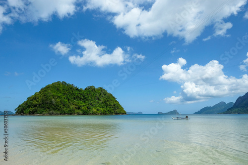 Las Cabanas beach in El Nido., Palawan, Philippines.