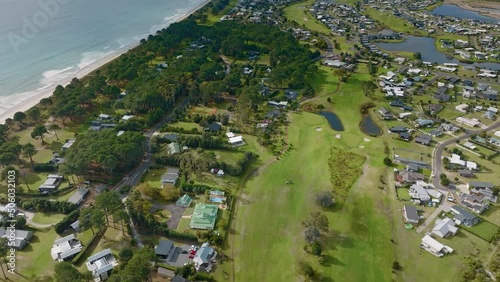 Matarangi beach settlement, coromandel peninsula, New Zealand photo