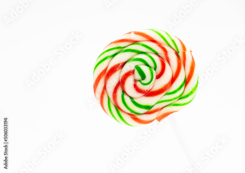 Colorful lollipop or Colorful candy isolated on white background.