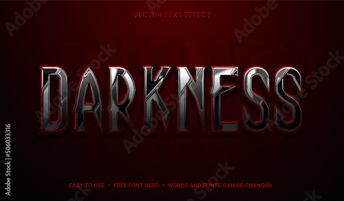 Darkness Editable Vector Text Effect