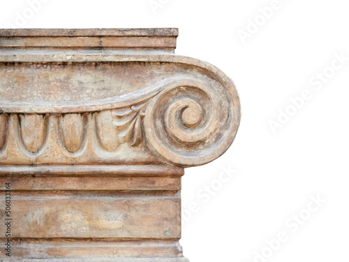 fragment of an Ionic capital of an ancient column