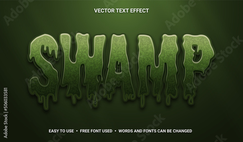Swamp Editable Vector Text Effect
