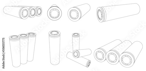 Vector cylindrical 18650 lithium ion battery cells