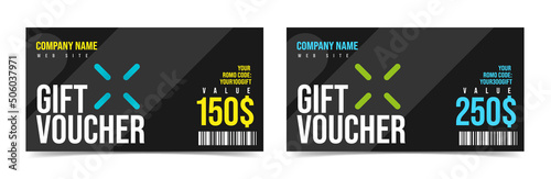 150 and 250 dollar gift voucher