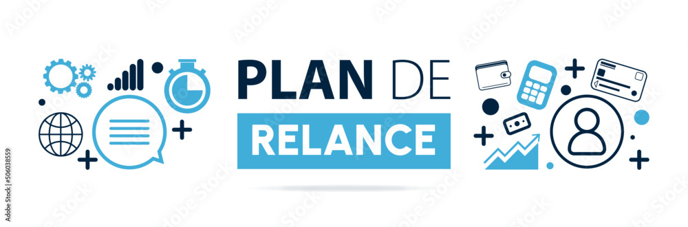 Plan de relance - Bannière autour de la crise économique 
