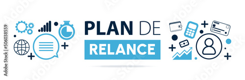 Plan de relance - Bannière autour de la crise économique 
