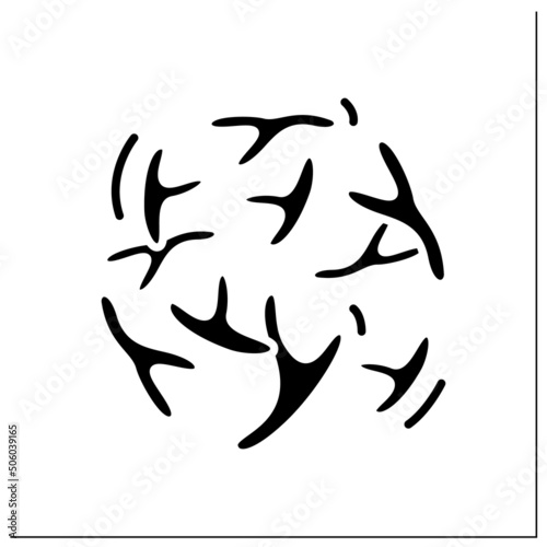 Bifidobacterium glyph icon. Good probiotic for human health sign.Bacteriology and gastrointestinal health concept.Medicine, healthcare.Filled flat sign. Isolated silhouette vector illustration
