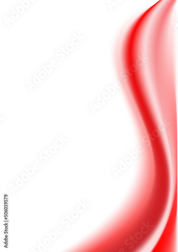 Red swirl on white background with  free copy space. Vector illustration for cover.