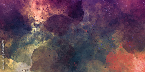 abstract colorful watercolor painted background. colorful and violet rainbow colorful vibrant aged horizontal background. Abstract colorful painting for texture background. Splash acrylic colorfull.
