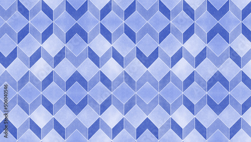 藍色のシームレスパターンのイラスト